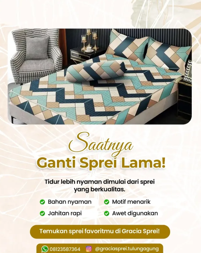 <p>Sudah waktunya ganti sprei? Sprei yang sudah la